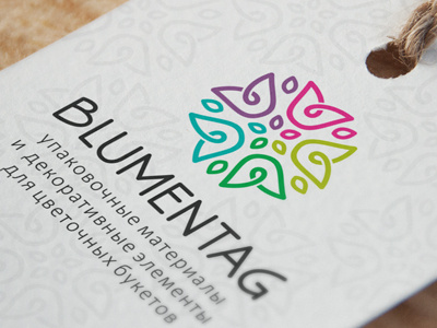 BLUMENTAG bouquet decorative floristics flowers lines logo logotype wrapping