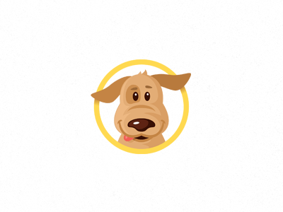 Dog for mobile App ("smart search") app character dog fun mobile puppy search vector