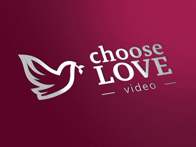 Choose Love bird logo logotype love romantic sign wedding