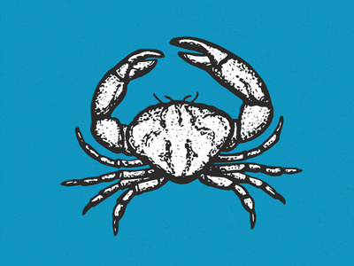 Crab / illustration crab gravure illustration liner vector краб