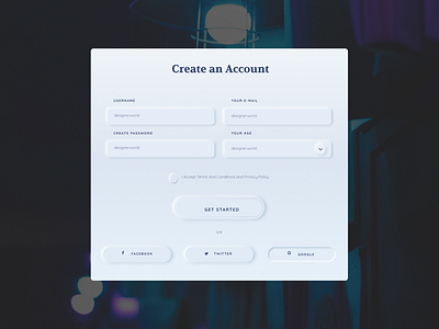 Login screen with Soft UI softui typography uiux uxdesin