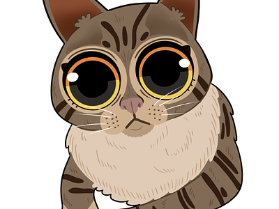 Kitty! animals art cartoon cat cats commission cute digital art freelance character design funny illustration