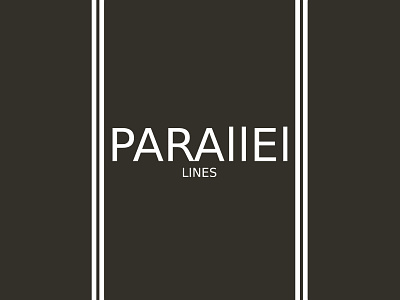 Parallel Lines(White Vertical) Minimalist Logo Design Concept