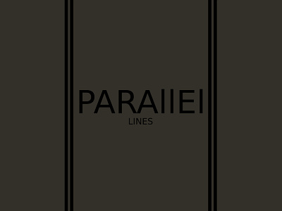 Parallel Lines (Black Vertical) Minimalist Logo Design Concept