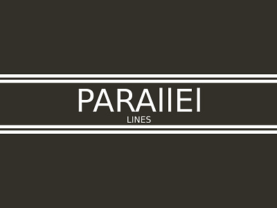 Parallel Lines(White Horizontal) Minimalist Logo Design Concept