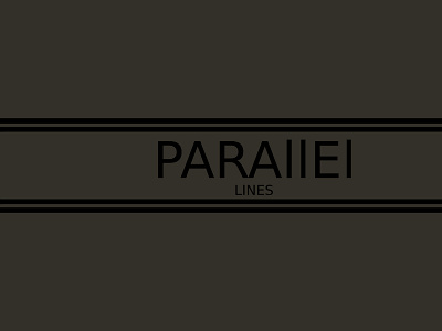 Parallel Lines (Black Horizontal) Minimalist Logo Design Concept