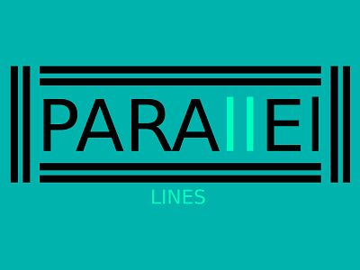 Parallel Lines (Black & Blue) Minimalist Logo Design Concept