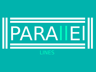 Parallel Lines (White & Blue) Minimalist Logo Design Concept