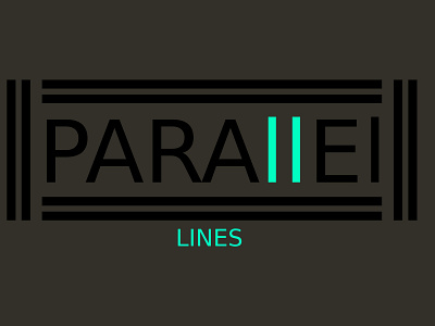 Parallel Lines (Black & Blue) Minimalist Logo Design Concept