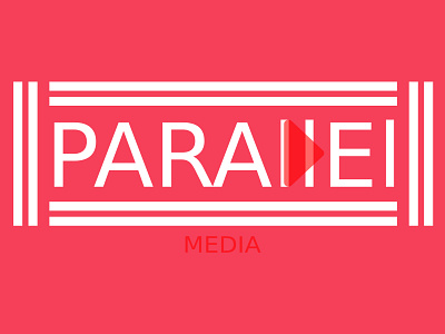 Parallel Media (White and Red) Minimalist Logo Design Concept branding branding and identity branding design creative design creative logo design elegant design graphic design illustration logo logo design logo design branding logo design concept marketing media logo minimalist minimalist design minimalist logo typography typography design