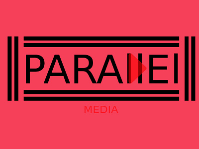 Parallel Media (Black and Red)  Minimalist Logo Design Concept