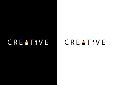 Creative Logo Mark (Pencil Top "Sharp Point" and Art Brush)