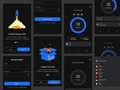 VPN Service app graphic design illustration inspiration login onboarding productdesign signin trends ui uitrends vpn vpnapp vpnservice