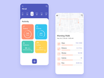 Activity Tracking App app app design design mobile app design mobile ui tracking app ui ui ux ui design uidesign uiux