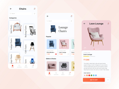 Furniture Ecommerce App - Exploration app app design ecommerce furniture mobile mobile app ui ui ux ui design uidesign uiux