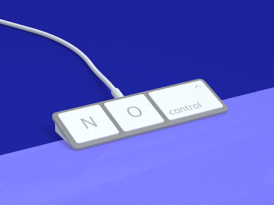 No Control👽 3d 3d art 3d artist branding cinema4d control graphic design illustration keyboard logo lowpoly modeling no rendering