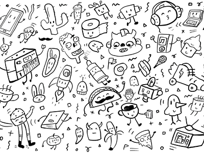 Crazy Doodle doodle doodles food doodle gadget doodle procreate toilet paper