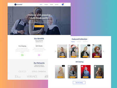 Landing Page Hijab Store design hijab landing page ui ux web design