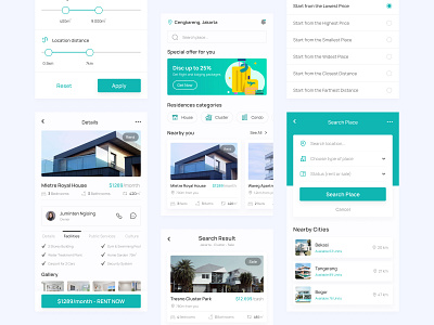 Properties App apartment app design home hostelry housing lodging mobile properties travel ui ux