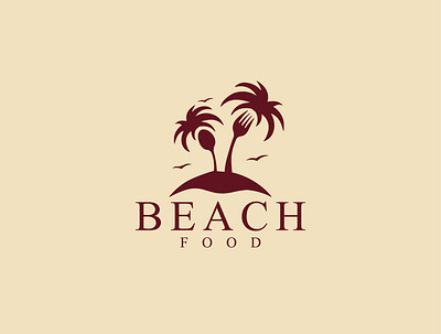 Beach food beach logo brand identity branding logo identity logo inspiration logo inspirations palmtree restuarant logo resturant vector