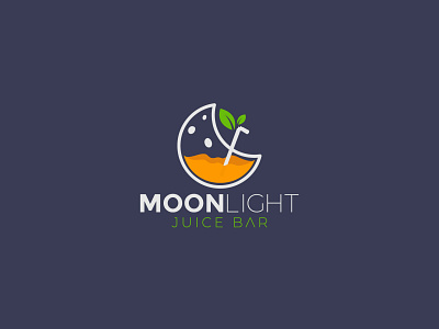 Moon Light Juice Bar bar logo brand design branding design illustration juice logo logo identity logo inspiration logo inspirations logodesign moon logo vector