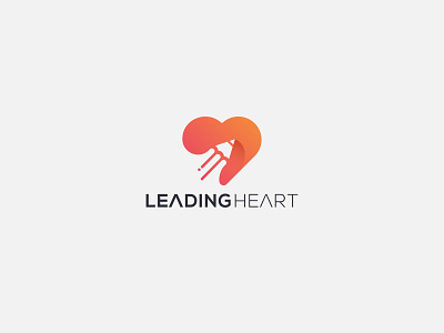 Leading Heart brand design branding icon icon design logo logo identity logo inspiration logo inspirations logodesign vector