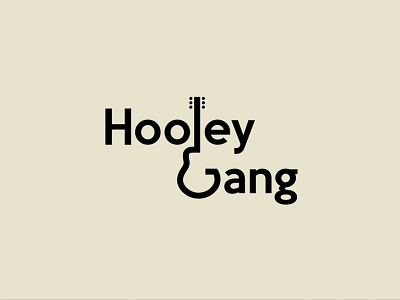 Hooley Gang band brand design branding guitar icon design logo logo identity logodesign music typography vector