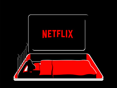 Netflix and Naps app behance design illustration illustrator lineart minimal netflix netflix and chill procreate ui vector