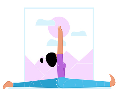 Yoga & Meditation App app behance design illustration illustrator meditating meditation meditation app minimal procreate ui vector yoga yoga app yoga pose yoga studio