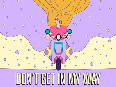 Don't Get In My Way adobe illustrator behance character character design design dribbble flat character flat design flat illustration freelance illustrator girl biker illustration illustrator motorcycle motorcycle illustration procreate vector vector character vector illustration vector motorcycle