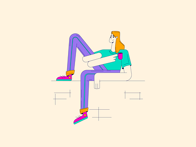 Coffee Time adobe illıustrator behance character character design character illustration coffee vector design dribbble flat character flat character design flat design girl character illustration illustrator procreate vector vector character vector illustration women character