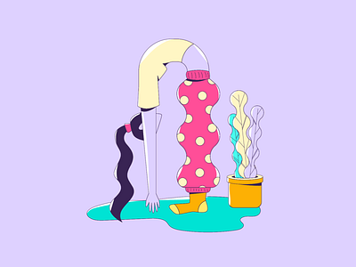 Stretching adobe illustrator behance character character designer design flat character design girl stretching illustration illustrator procreate stretching stretching vector vector vector character women vector yoga app yoga art yoga character yoga illustration yoga vector