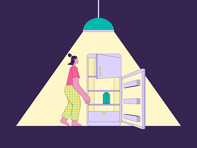 Late Night Snacking! adobe illustrator behance character character design design dribbble flat character flat design flat illustration freelance illustrator girl character design illustration illustrator outline illustrations procreate snack vector vector vector character women character women vector