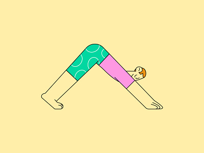 Yoga Pose II 2d design boy character character character designer design dribbble flat character flat character design illustration illustrator man character man yoga meditation procreate vector vector character vector illustration yoga app yoga pose yoga vector