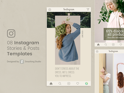 08 Instagram Stories & Posts Templates design instagram post socialmedia story templates