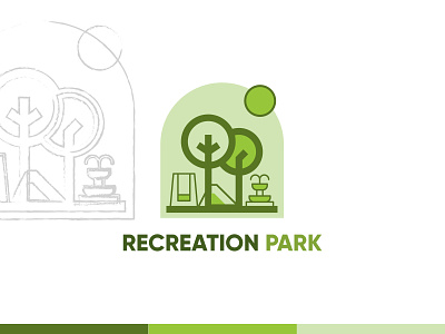 Recreation Park Logo branding design flat illustration logo minimal park