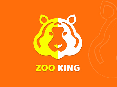 Zoo King Logo animal branding flat icon illus illustration logo minima minimal tiger zoo