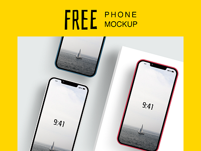 Free Phone Mockup Figma design device figma free iphone iphone13 phone