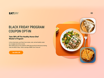Free Program Coupon Opt-in Collect landingPage design food free lead leadpages minimal ui ux