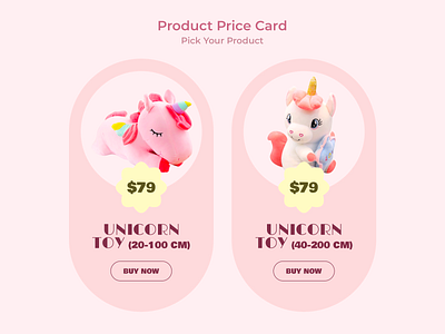 Unicorn Price card design