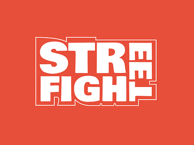 Street Fight Logo Concept brutalism brutalist design fighting flat game logo minimal neobrutalism nostalgic sports website