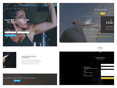 Galaxy Landing Page builder gym landing page