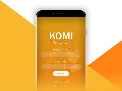 Komi Touch-Digital Banking Mobile App Concept bank banking business cash digital marketing mobile security send money