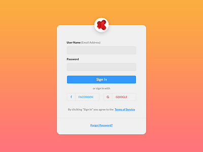 xio Web App Sign in Page