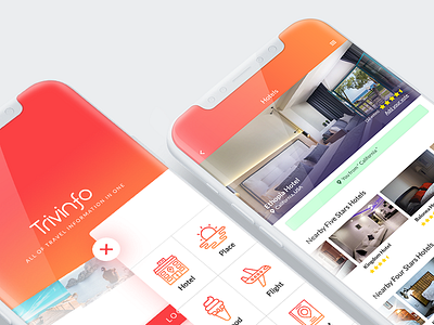 Free Trivinfo-Travel Info Mobile App Concept-Intro