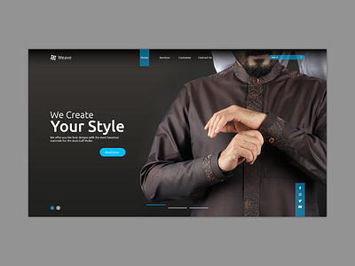 A landing page for a Middle East Arabian sewing industry branding design flat ui ux uxui web webdesign website