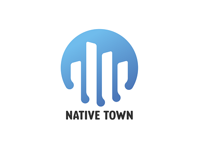 Native Town design emblem logo logodesign realty