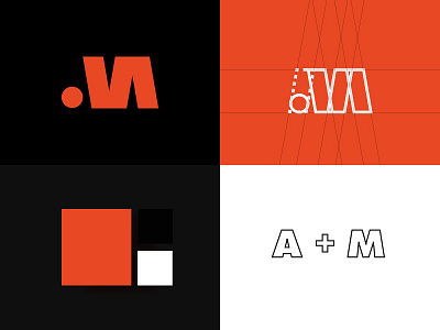 Monogram logo design - AM