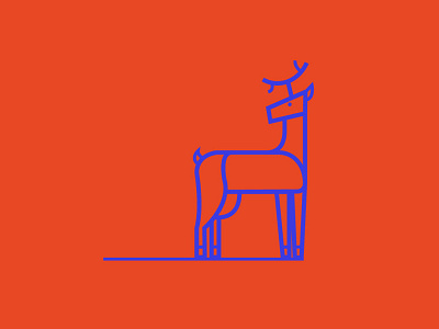 Cerf animal branding calm design illustration illustrator logo love minimal modern logo modernism vector
