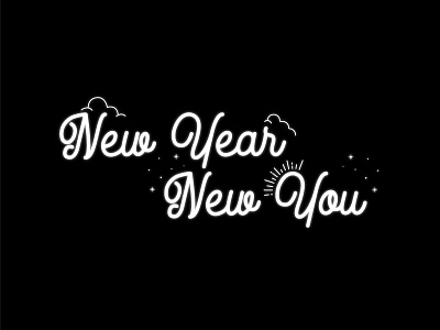 New Year New you ✨ branding glow illustration illustrator lettering lettering logo logo typogaphy vector